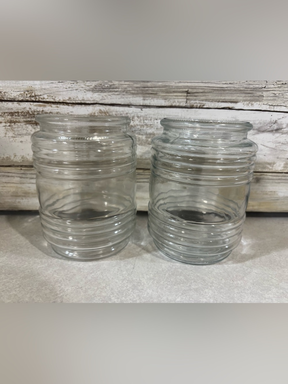 Set of 2 vintage light fixture glass bells